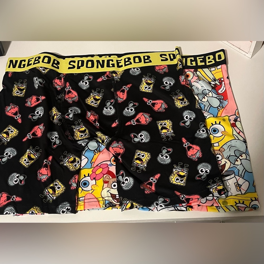 Men’s SpongeBob Square Pants Lightweight Breathable Boxer Shorts X’s 2 Size XL